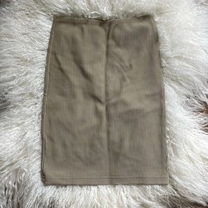 Beige ribbed American Apparel skirt
